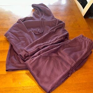 Matching plum Sweatsuit